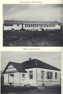 Top Photo:  High School Lunch Room; Bottom Photo:  Grade Lunch Room